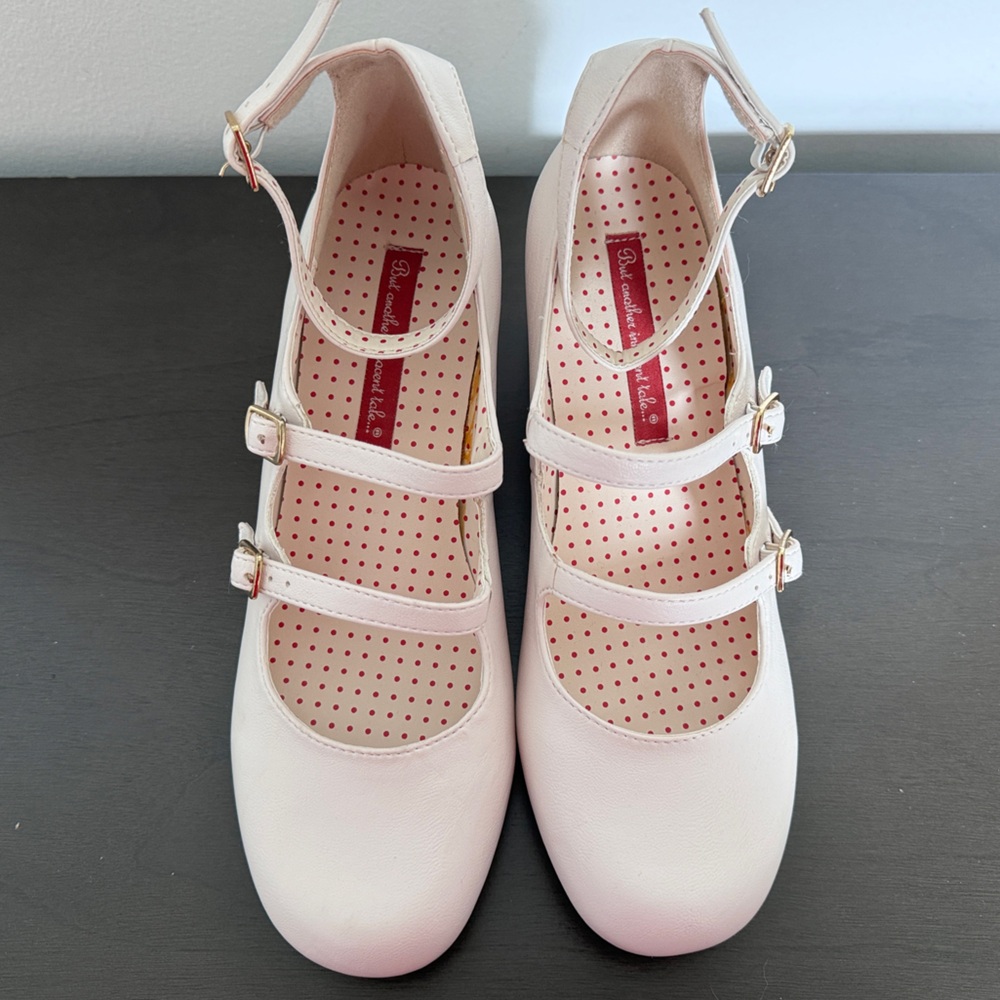 BAIT Footwear Three Strap Mary Jane Heels
